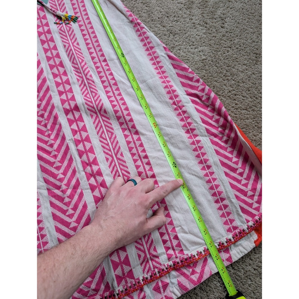 Farm Rio Jacquard Embroidered Maxi Dress Womens Medium NWT Pink Oversized Floral - Picture 4 of 12